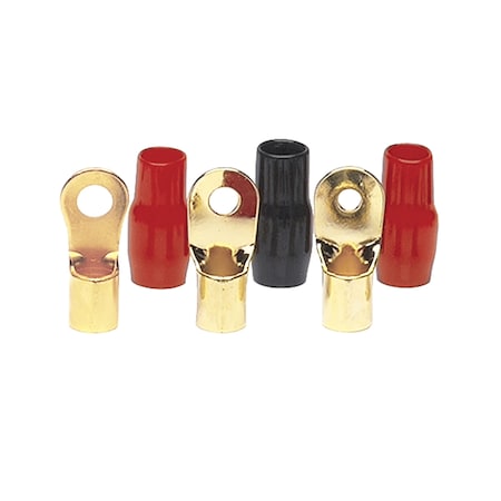 Raptor RING TERM 8GA 5/16 .in  GOLD RED/BL, PK 20 R8516RT